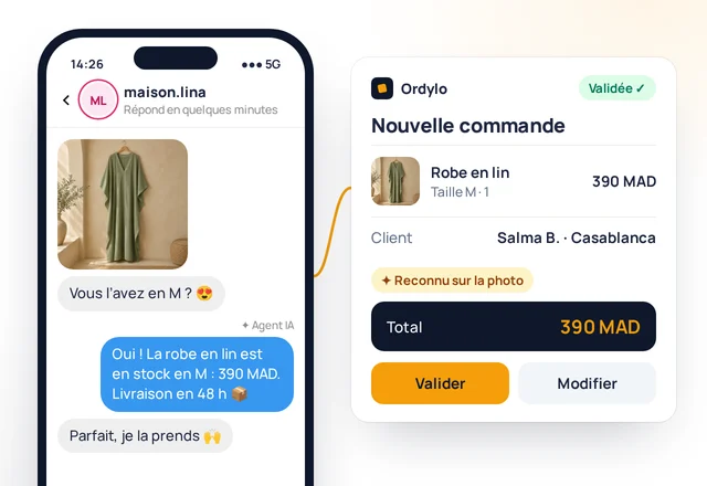 Un vendeur qui lit, comprend et propose — dans vos DMs.