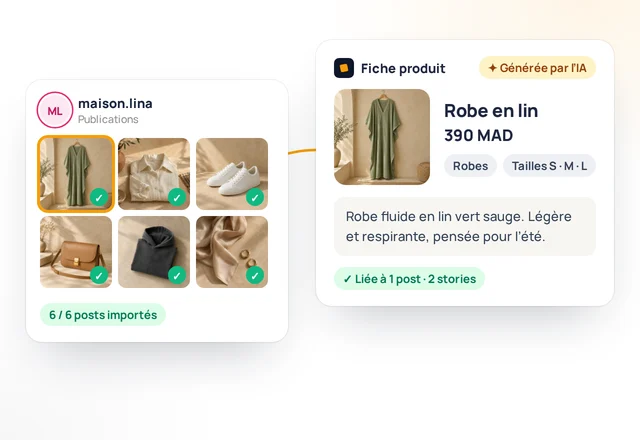 Vos posts deviennent des fiches produit. Tout seuls.