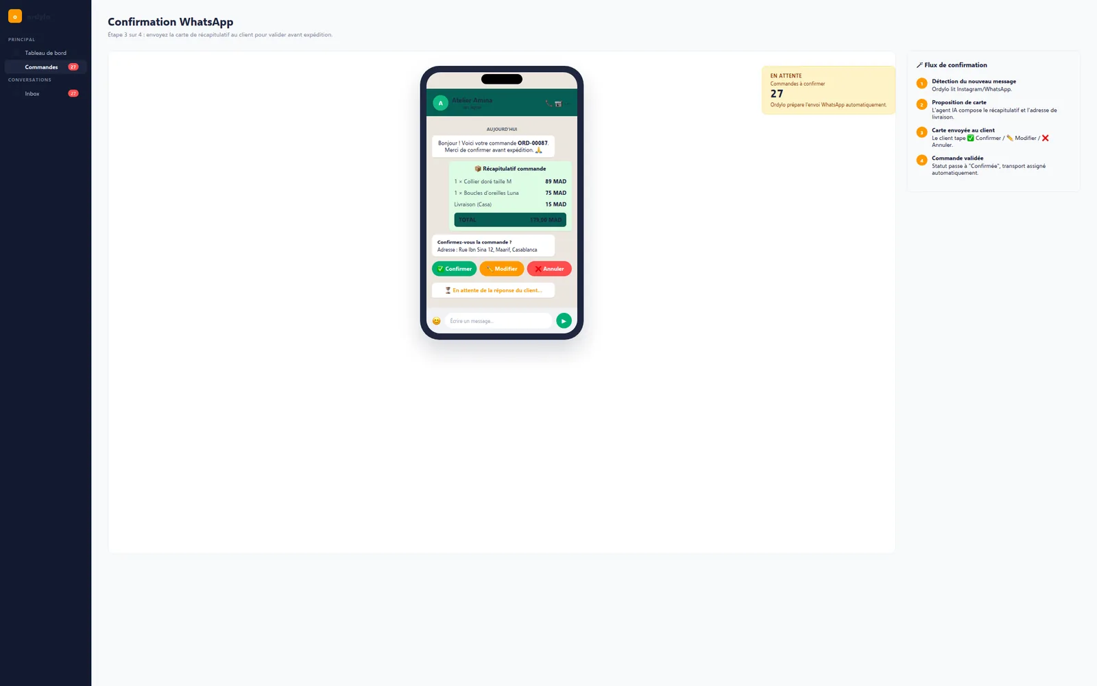 Confirmation WhatsApp